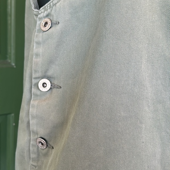 Y2K 90's Midi Overall Dress with Pockets Khaki - Picture 10 of 15